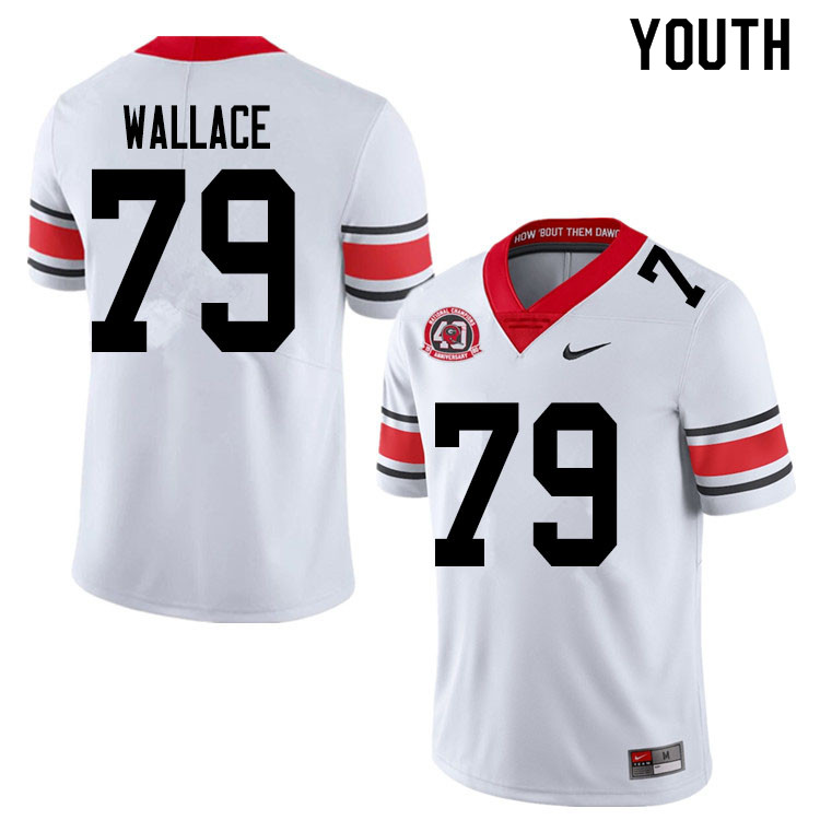 2020 Youth #79 Weston Wallace Georgia Bulldogs 1980 National Champions 40th Anniversary College Foot